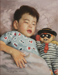 賴英澤人像畫_熟睡的童顏 A Slumbering Child