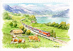 瑞士登山鐵道_賴英澤 繪