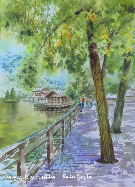 車程貯木池 賴英澤 繪 Checheng Timber Pond painted by Lai Ying-Tse